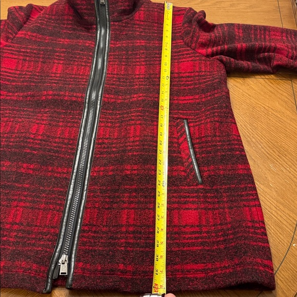 NWT Pendleton Women Wool Blend Walker Long Winter Coat Red Black Charcoal XL New - Picture 7 of 16